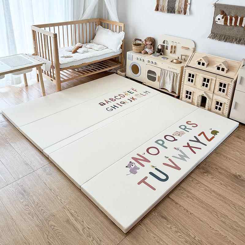 宝宝无缝爬行垫XPE加厚折叠4CM婴儿爬爬垫客厅儿童地垫