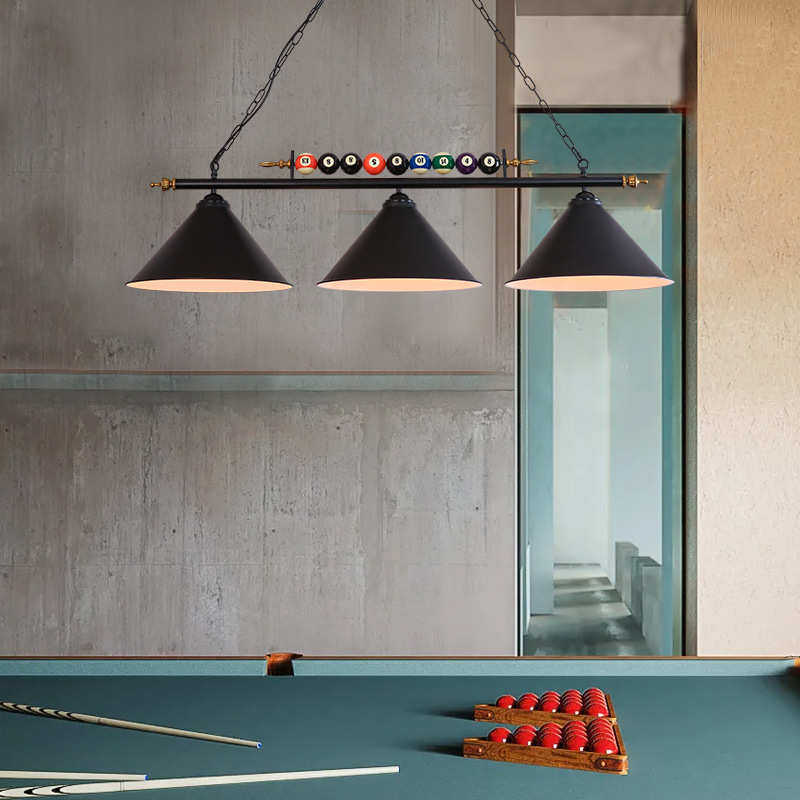 装饰创意台球吊灯个性怀旧工业风餐厅酒吧台服装店火锅店美式复古
