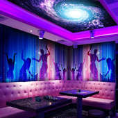 ktv主题墙布 饰背景墙定制壁画3d立体酒吧壁纸闪光墙纸 会所歌厅装