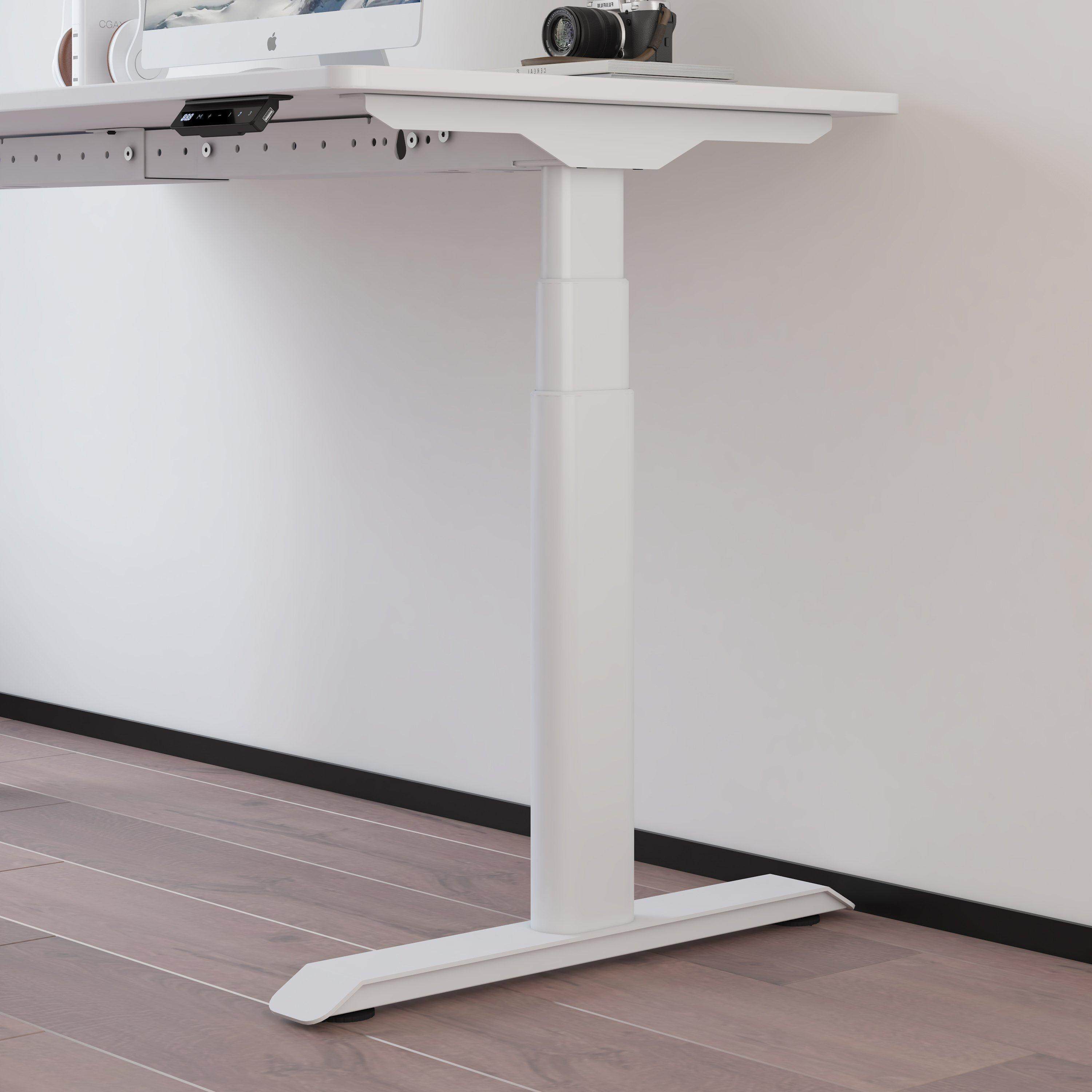 智能电动升降桌腿支架双电机黑胡桃木升降桌学习书桌子电脑办公桌