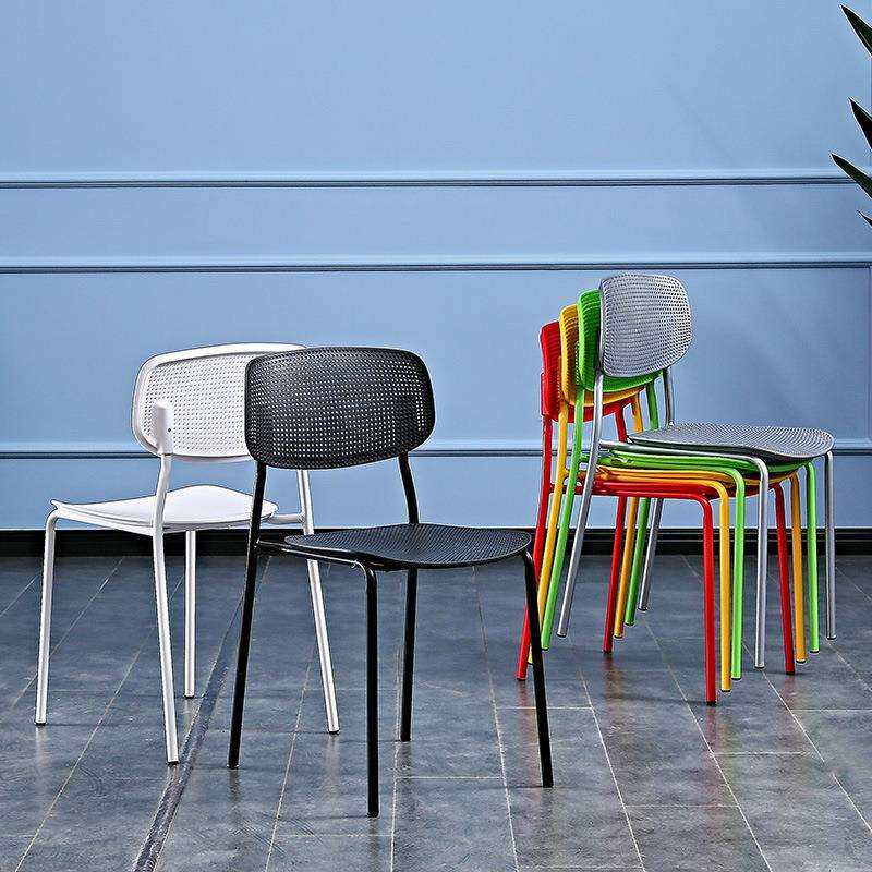 塑料椅子镂空简约家用餐椅靠背时尚凳子休闲椅商用椅子办公会议椅