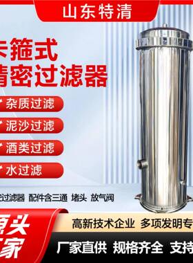 卡箍式精密过滤器不锈钢大流量精密过滤器设备卡箍式精密过滤器