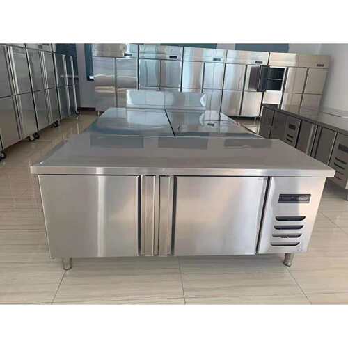 奥华立商用工作台冰箱1.5米1.8米冷藏冷冻急冻冰柜不锈钢操作台柜