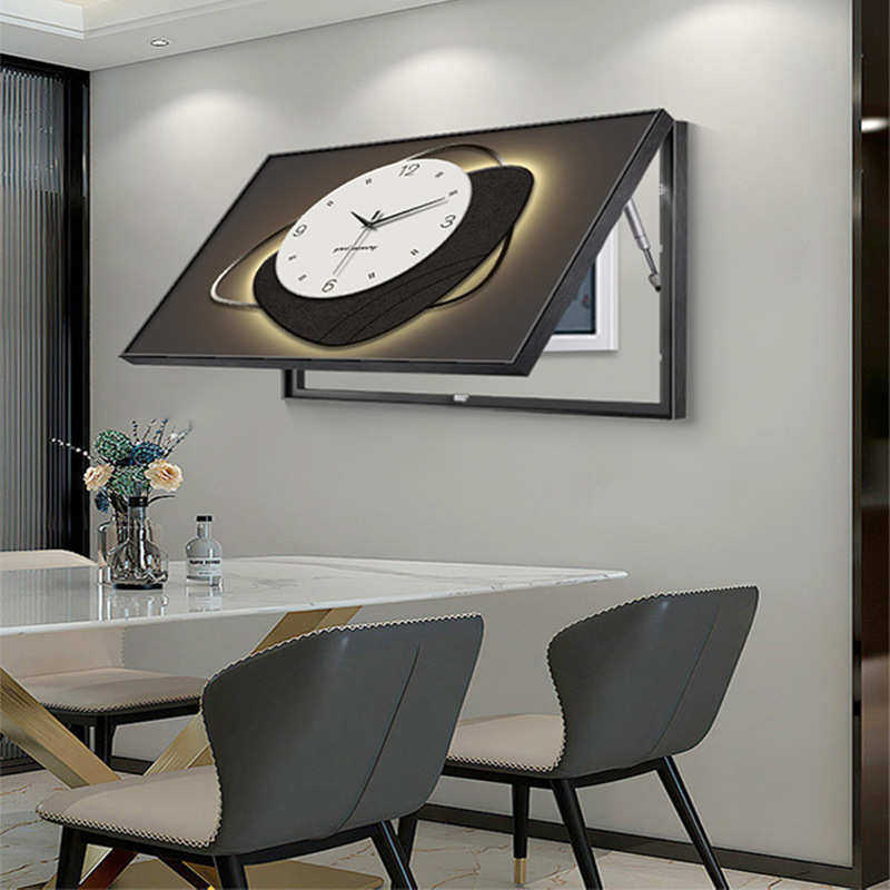 石来运转电表箱装饰画带钟表餐厅开关遮挡配电箱推拉液压客厅挂画,家居饰品,现代装饰画,淘宝优惠券,粉丝福利购,淘宝优惠卷