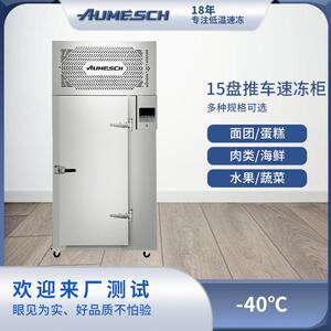食品工厂烘焙面团速冻机速冻设备商用零下40度急冻15盘推车速冻柜