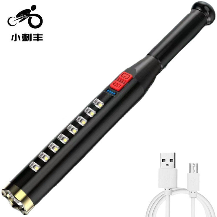 手电筒棒球棒防身可充电防身野外户外灯超亮远射工作照明手电