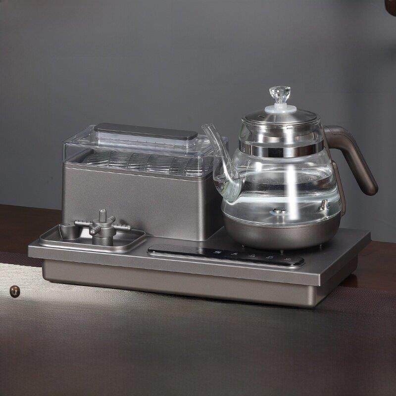 志高全自动底部上水电热烧水壶蒸汽消毒茶台泡茶专用下压洗杯一体