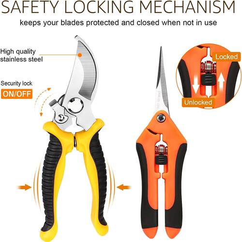 Garden Pruning Shears Handheld Pruners Trimming Scissors