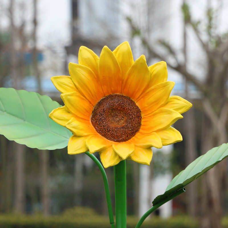 仿真向日葵户外玻璃钢雕塑园林景观小品商场景区拍照打卡装饰摆件