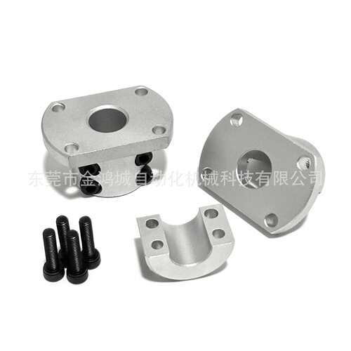 STHP 铝合金法兰分离型导向轴支座 安装孔通孔螺纹孔 切边型GAY