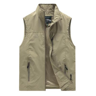 Outdoor vest trend men stand up collar photography vest