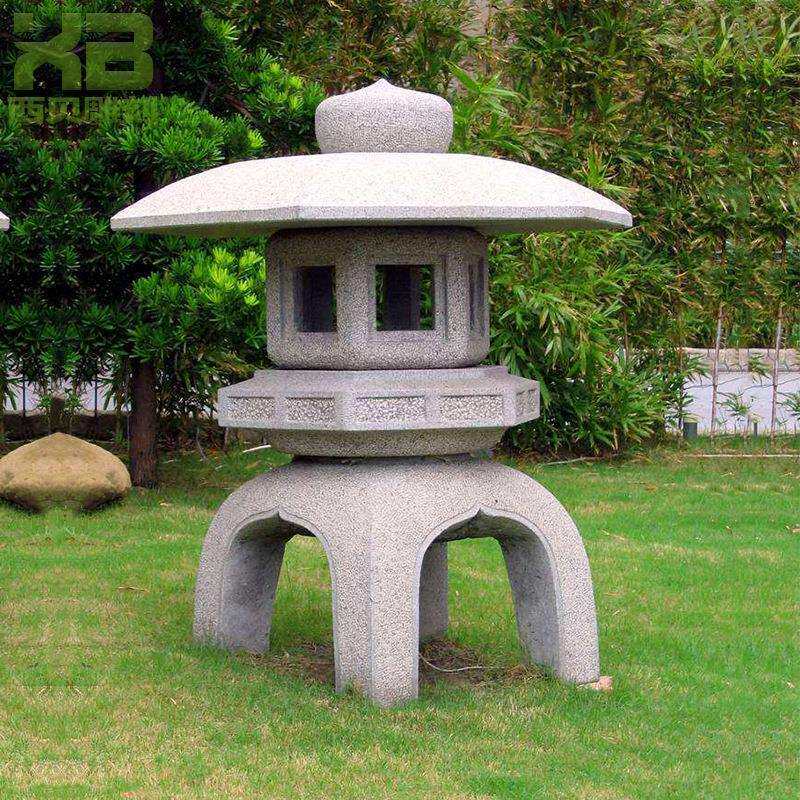 仿古石雕石灯花岗岩雕刻景观石灯笼园林草地做旧石灯厂家
