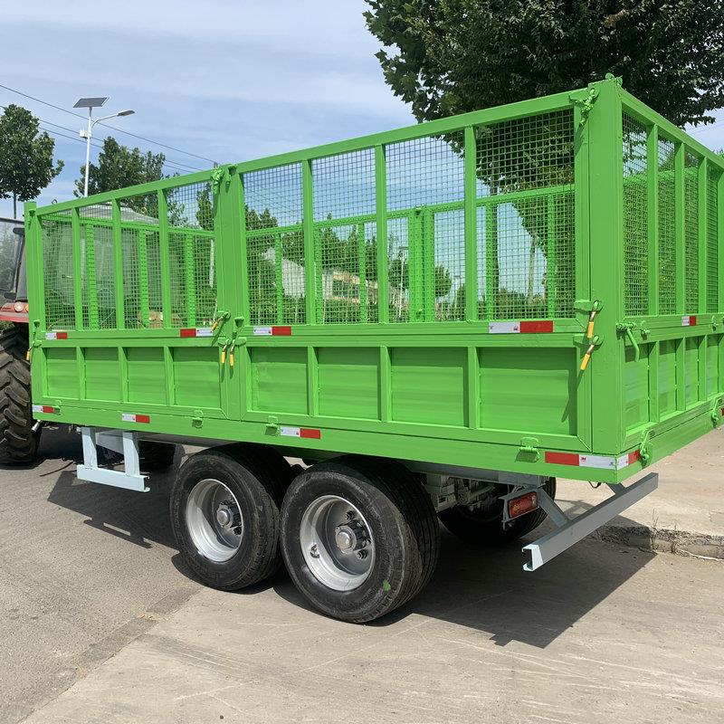 重型四轮高仓栏式拖车厂区货物周转搬运车农用机械工具牵引式拖车