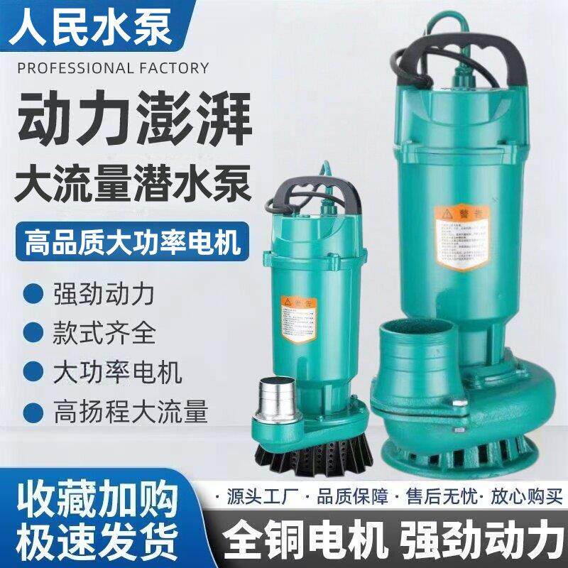 潜水泵220v高扬程抽水泵农用灌溉家用小型大流量抽水机全自动水泵