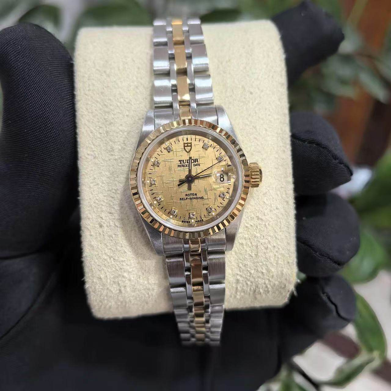 一口价9.8新帝舵公主系列18K黄金原镶时标钻自动机械女表92413,手表,二奢手表,淘宝优惠券,粉丝福利购,淘宝优惠卷