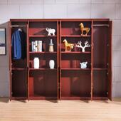 四门抽屉办公文实件 SG质资料档案柜式 皮中式 木办公书柜落地木XLD