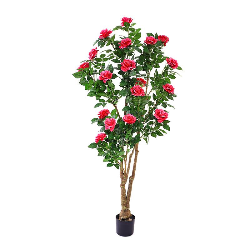 厂家仿真植物盆栽玫瑰花牡丹假花客厅落地装饰品室内植物盆景