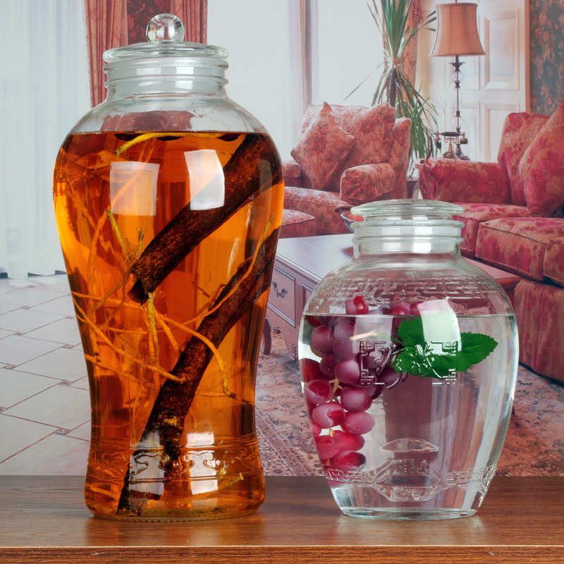 泡酒玻璃瓶复古风格珍藏酒坛子大泡酒罐酒缸泡菜坛子10斤20斤30斤