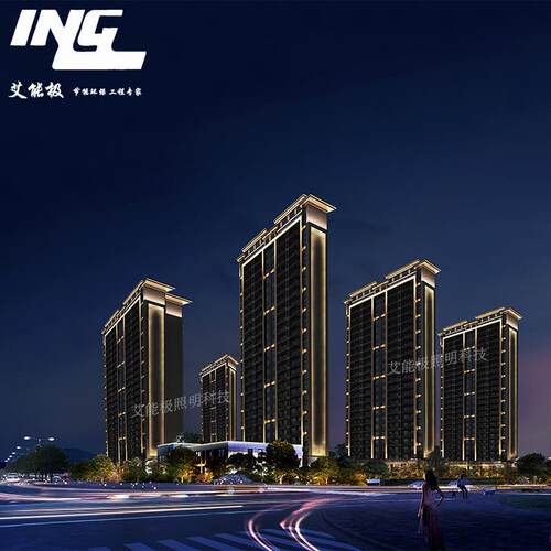 LED夜景效果图照明设计动画设计制作亮化照明工程施工方案