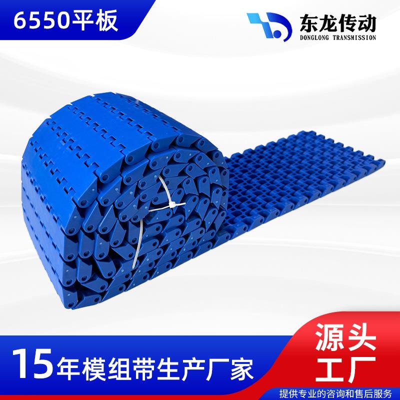 跨境6550平板链板带 塑料网带模组带 理盖机链板瓶盖提升机输送带