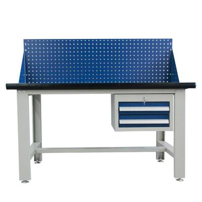 维修工钳工工作桌 电子厂防静电工作台 车间二抽屉工具挂板操作台
