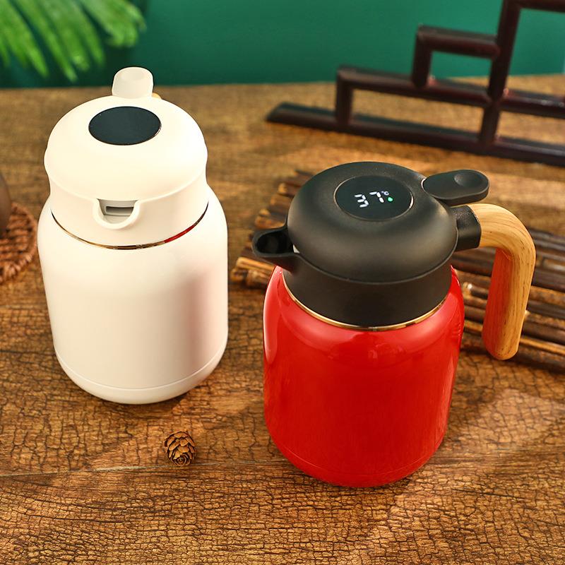 316焖烧茶壶带温度显示保温壶不锈钢带过滤网泡茶壶焖茶壶制定