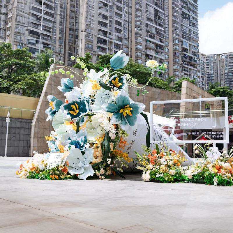 摆件美陈装饰巨型打卡花束商场网红道具落地引流景区活动拍照