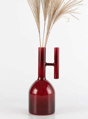 现代简约玻璃小花瓶花插花器烛台组合摆件北欧家居客厅餐桌装饰品