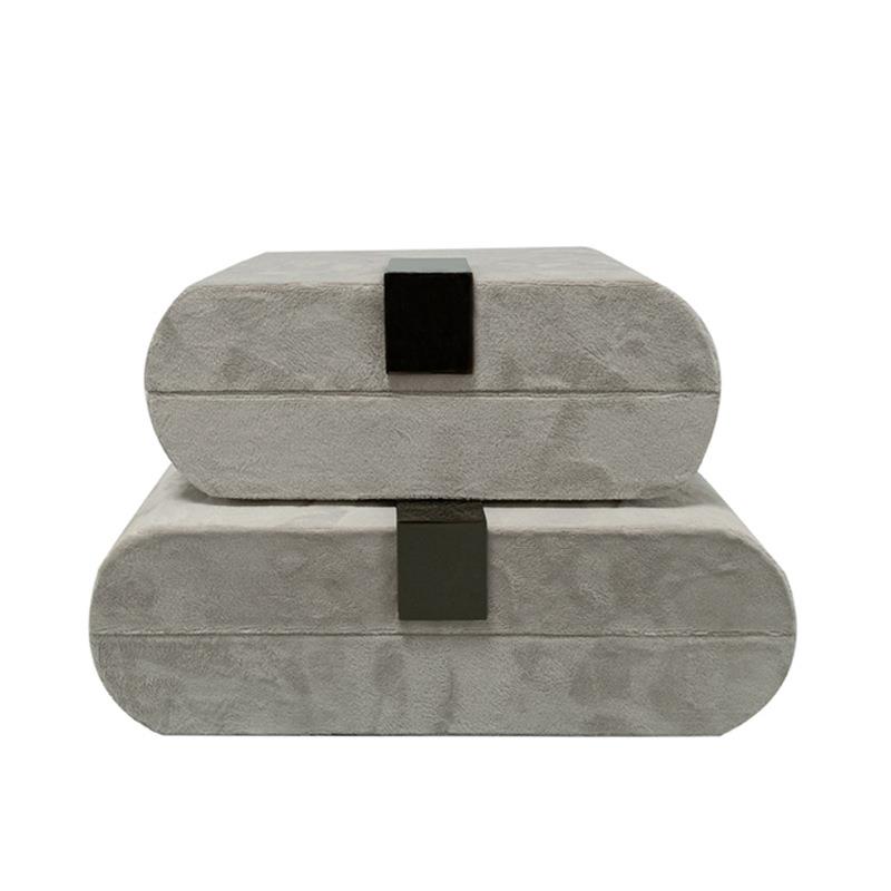 奢新中式织皮椭圆形编纹现代家居PS202样革板房酒柜餐轻厅软装搭