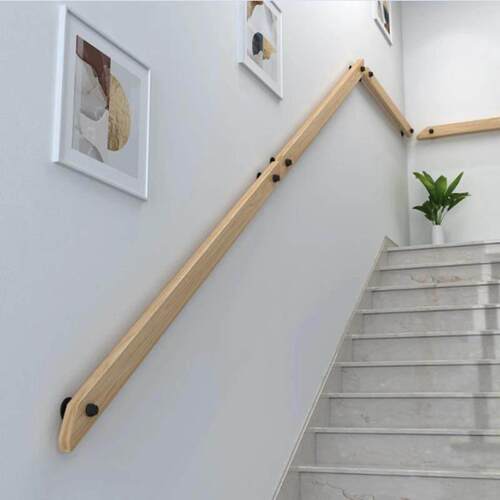 实木楼梯扶手简约现代靠墙走廊阁楼家用老人防滑拉手幼儿园木