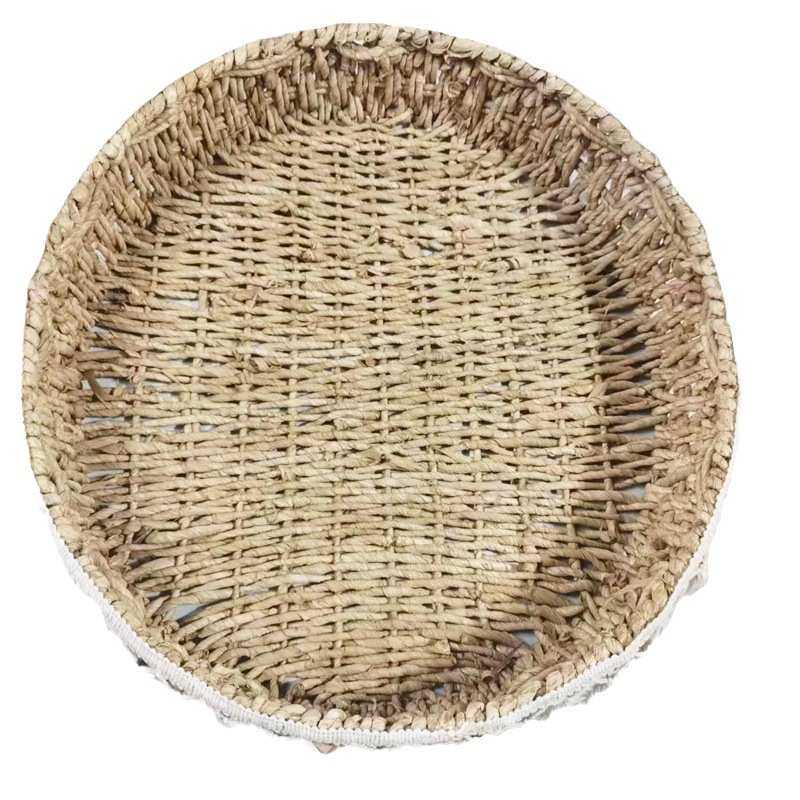 藤编草编风ins点心篮物托盘圆形面包 编织北欧筐零食 家用储野餐,收纳整理,其他收纳篮,淘宝优惠券,粉丝福利购,淘宝优惠卷