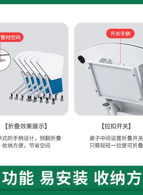 厂家训折叠D05菱形培训桌办公智具慧教室组合拼接六边形折叠培家