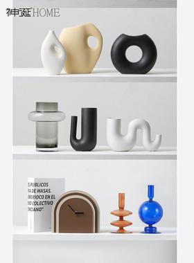 现代轻奢高档摆件客厅玄关样板房软装套装餐边电视柜玻璃柜装饰品