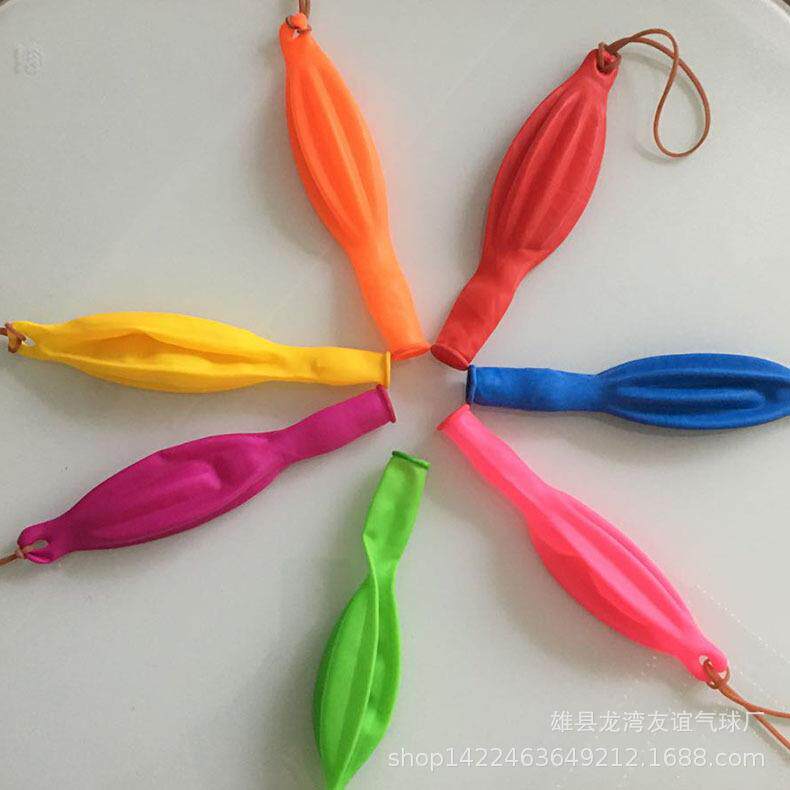 厂家供应拍拍乳胶气球儿童玩具健身球加印logo弹力带皮筋拍拍气球