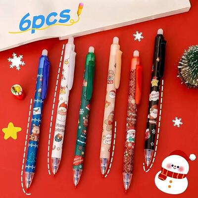 17pcs/set Ins Christmas Erasable Gel Pen with High Aesthetic