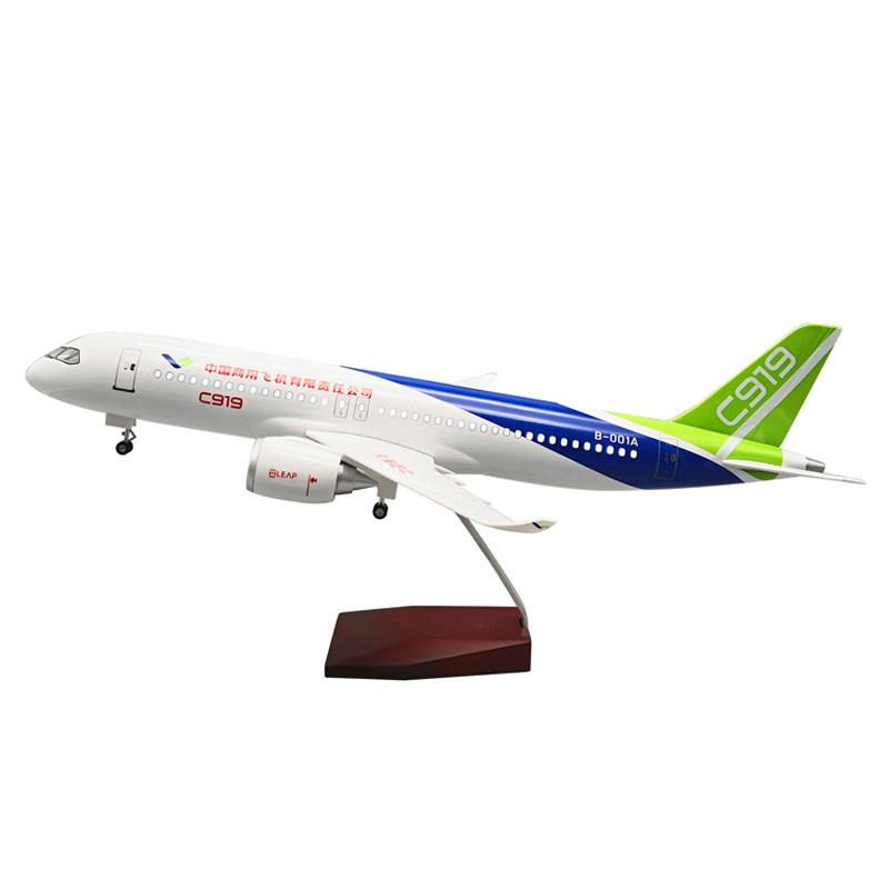 彷真客机模型中国自研商飞c919航空收藏送礼居家办公飞机航模摆件图片
