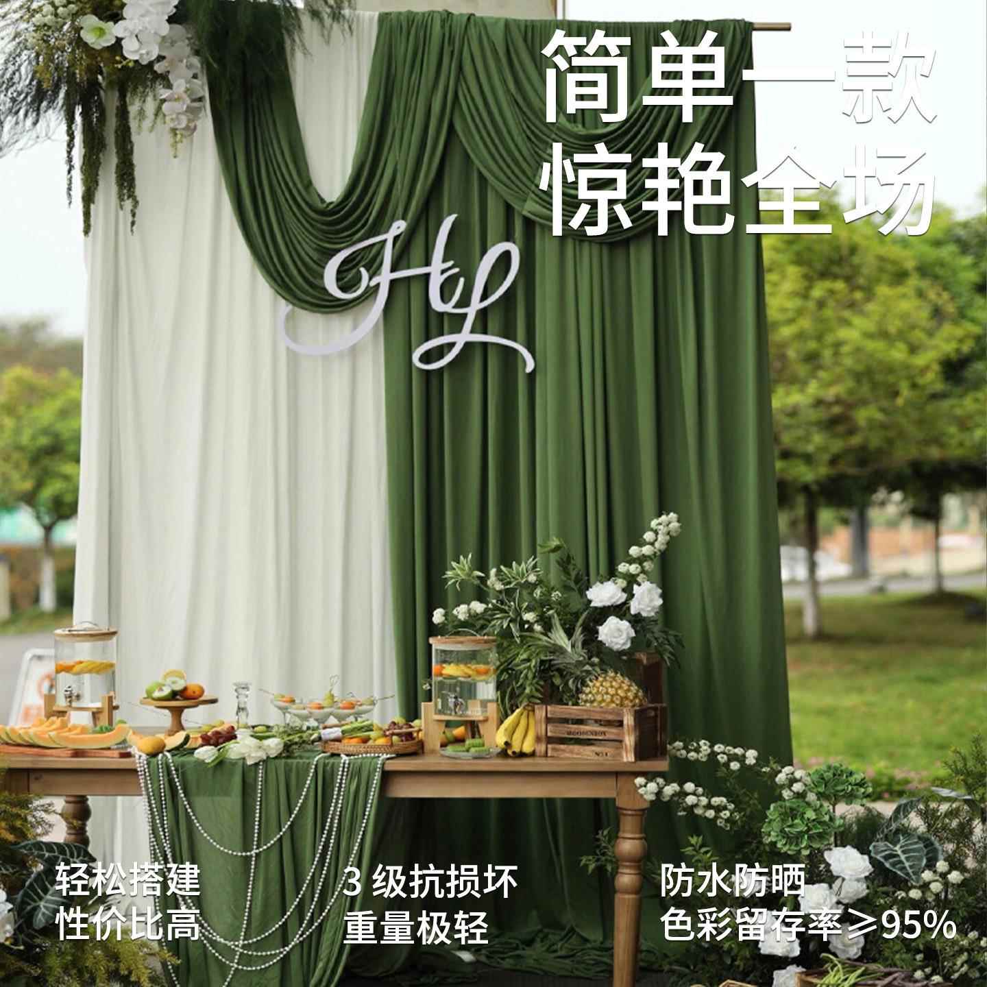 假花网红仿真花拱门花艺幔布置装饰背景户外活动森系布婚礼仪式