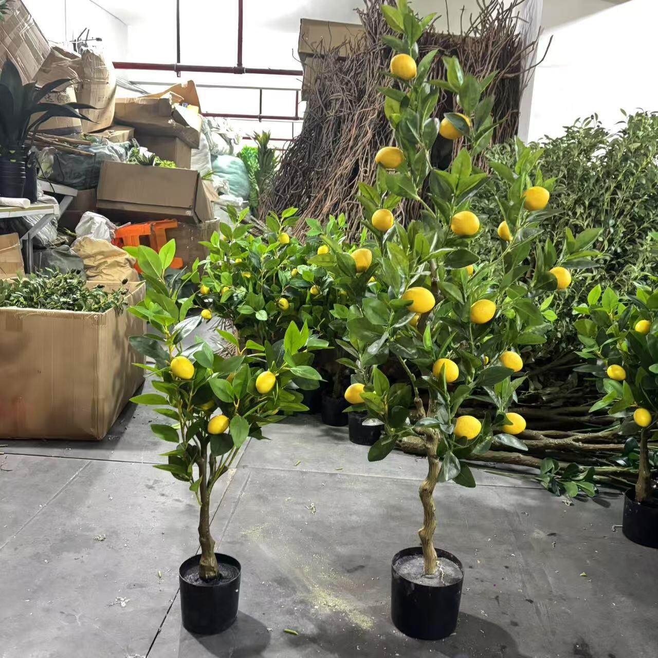 柠檬树盆栽客厅室内植物四季假树带果大号手工仿真树仿真绿植