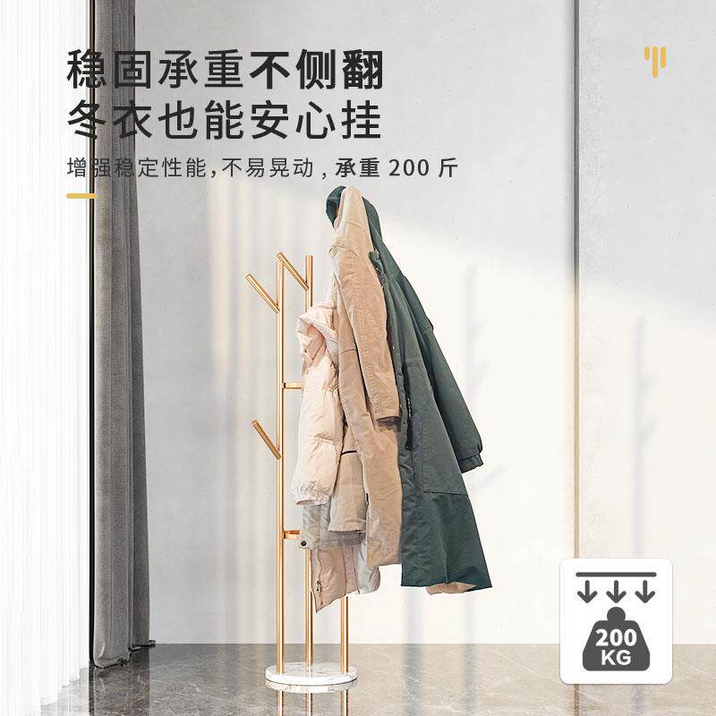 架落地卧室挂架衣帽架家用架子客艺厅衣衣服架轻奢晾简衣易铁三杈
