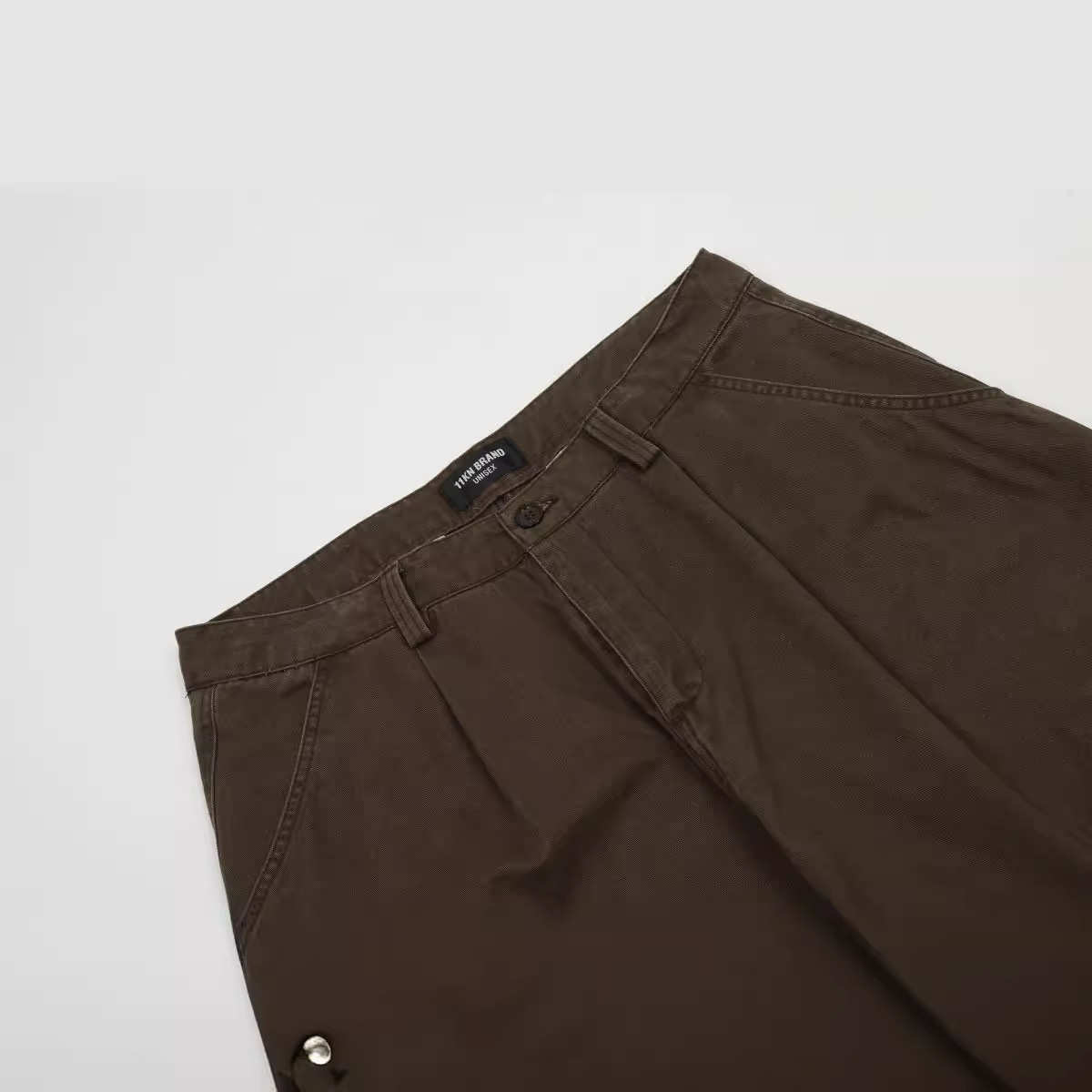 11KN美式复古高街工装裤多口袋设计感阔腿休闲裤男女宽松拖地裤子