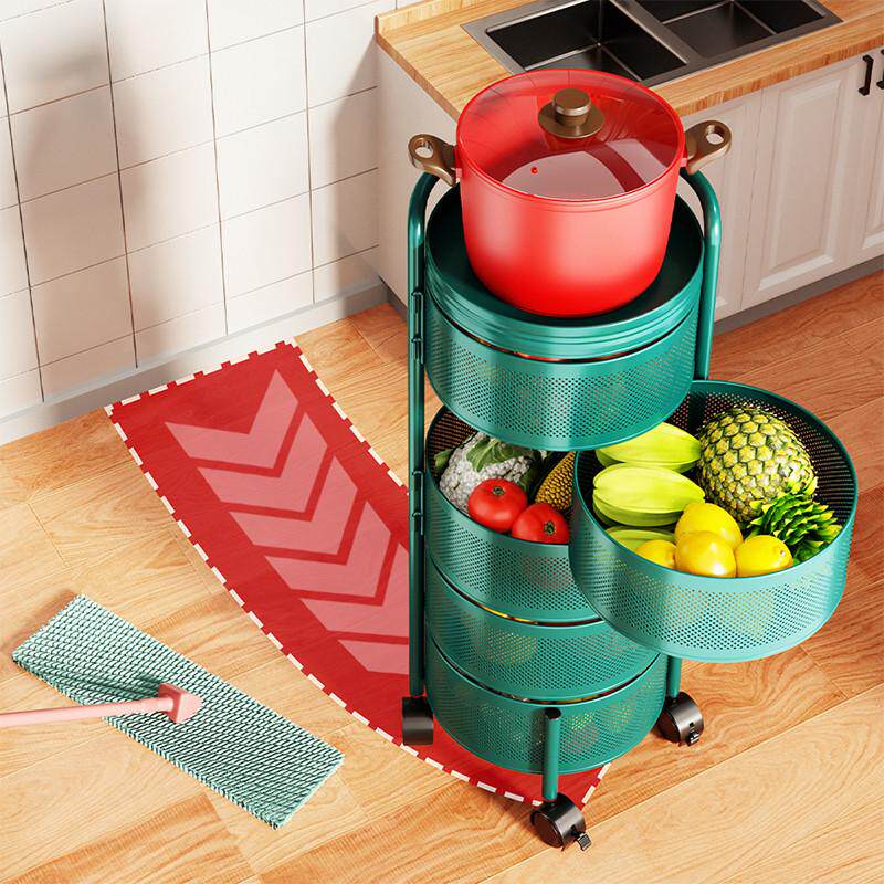 厨房旋转置物架落地多层水果蔬菜收纳架家用可移动储物架厂家批发,厨房/烹饪用具,厨房抽屉置物架,淘宝优惠券,粉丝福利购,淘宝优惠卷