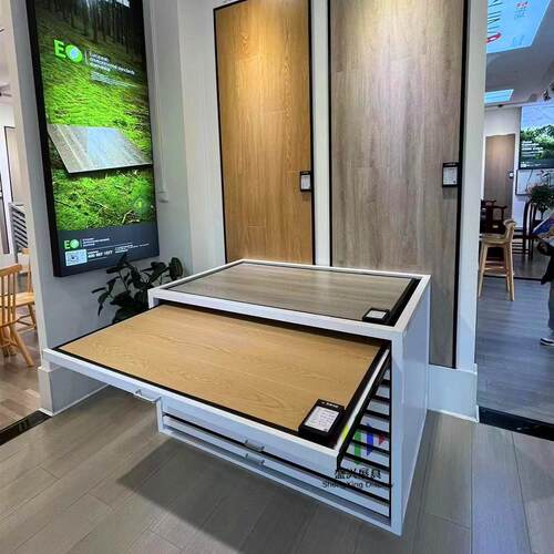 抽屉式木地板展架瓷砖陶瓷推拉展柜612 715中岛柜石材样品抽拉柜