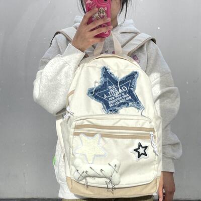 Y2K Korean Kawaii Book Bag Cute Star School Girl Backpack St