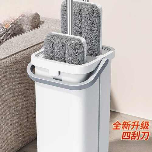 平板拖把家用一拖净免手洗2024新款懒人拖把布墩布桶拖地带桶