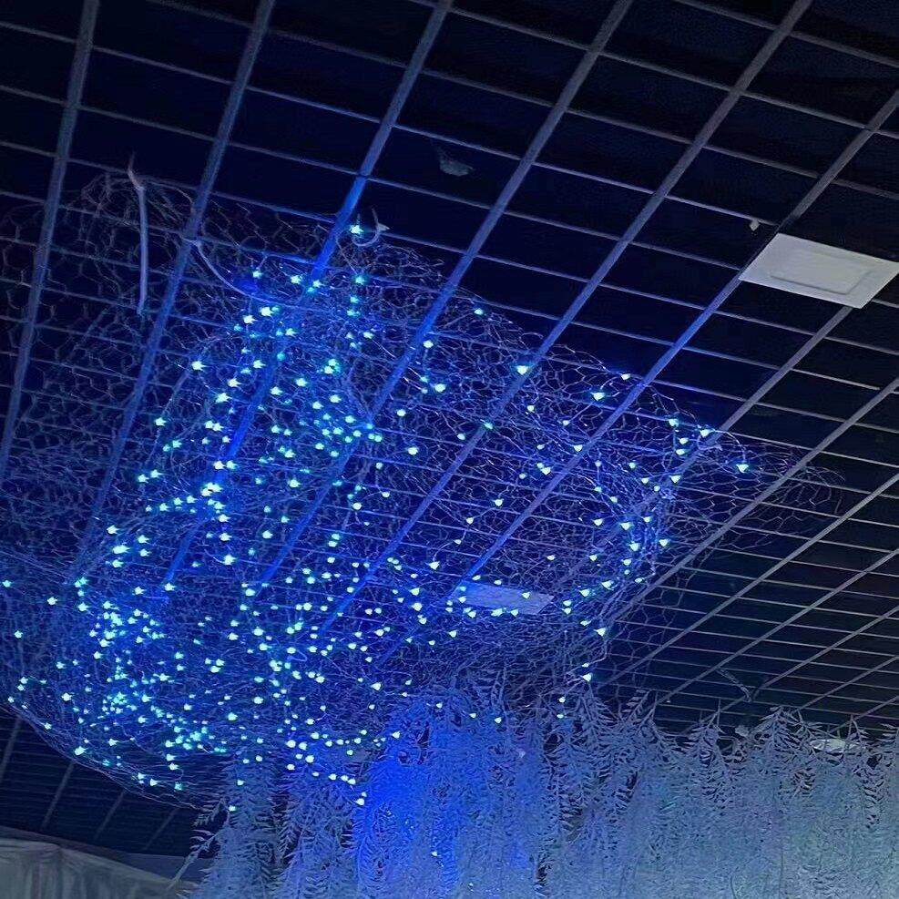 婚庆造型星空网灯渔网灯带灯铁丝网满天星空灯婚礼堂吊顶装饰灯