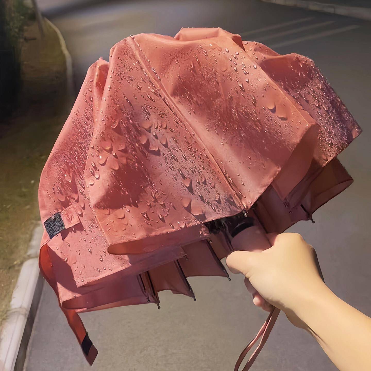 遇水开花雨伞变色加大加厚长柄2026新款ins风高颜值女生晴雨两用