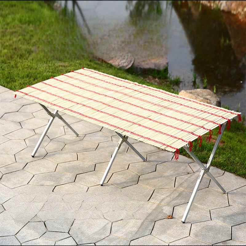 夜市2米竹席地摊货架摆摊折叠竹片摆地摊桌3米竹布地摊架子何之章