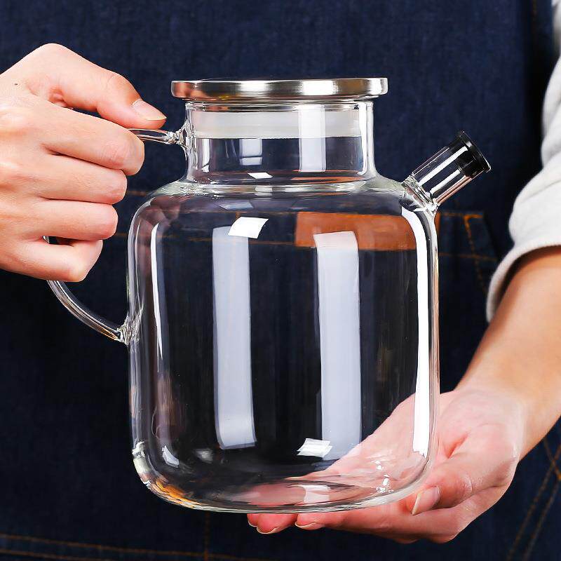 玻璃酒壶3斤空酒瓶相思木盖高档密封人参青梅酵素泡酒专用罐