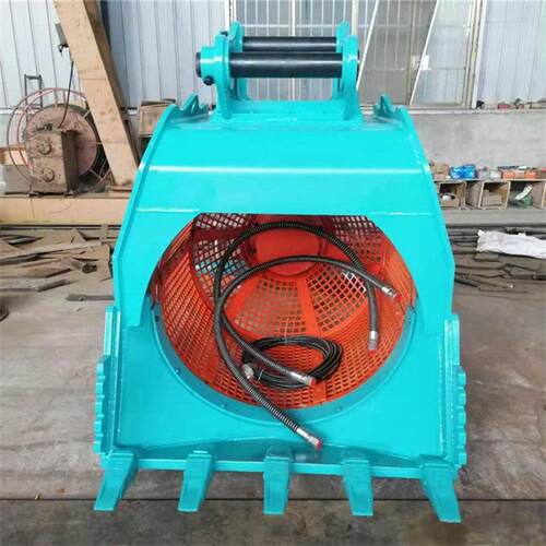 双轴液压筒沙斗 工程挖HH-21091机网旋滚转粉细碎笼厂家