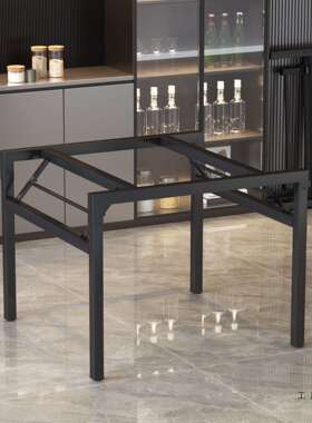 圆桌腿支可折架叠加厚艺圆形餐桌腿铁支撑架酒饭店大圆桌F987S8HH